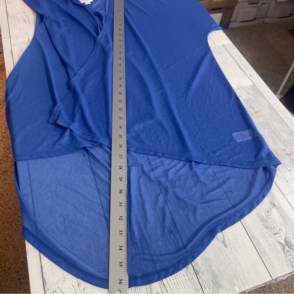 LuLaRoe Sheer Blue High Low Kimono Small - Picture 6 of 6